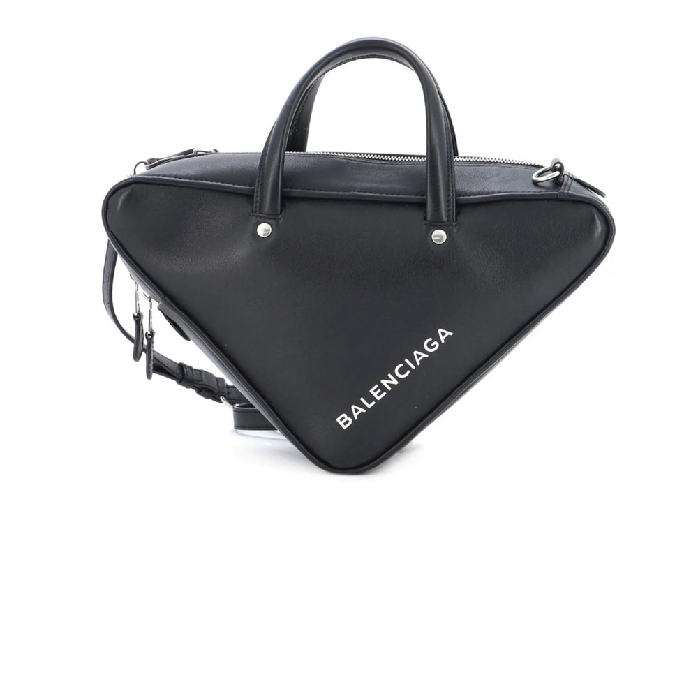 Balenciaga Black Triangle Duffle Crossbody Tote